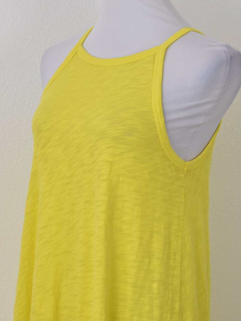 ATM Slub Jersey High Neck Tank Dress Lemonade - M - Picture 3 of 9